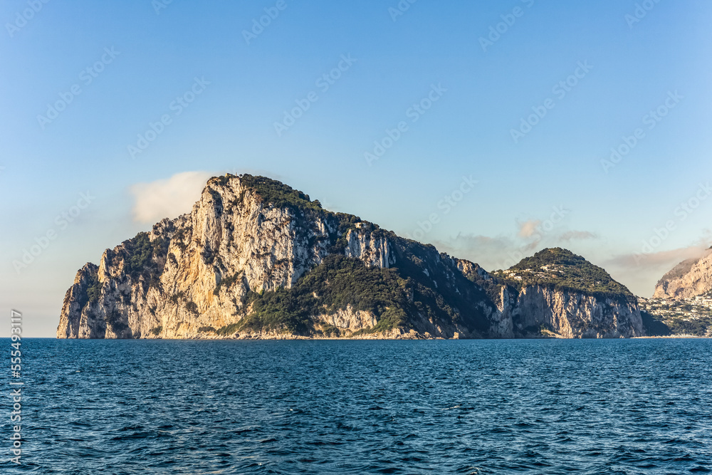 Island of Capri on the Tyrrhenian Sea, Mediterranean; Capri, italy Island of Capri on the Tyrrhenian Sea, Mediterranean; Capri, italy