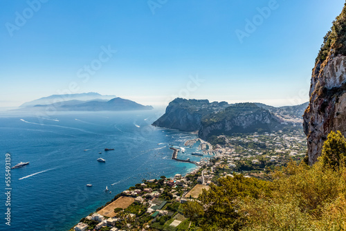Island of Capri on the Tyrrhenian Sea, Mediterranean; Capri, italy photo