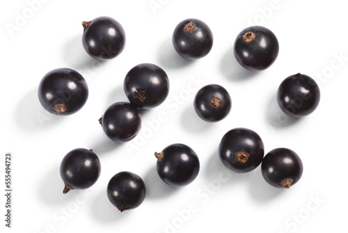 Blackcurrants Ribes nigrum  top view isolated png