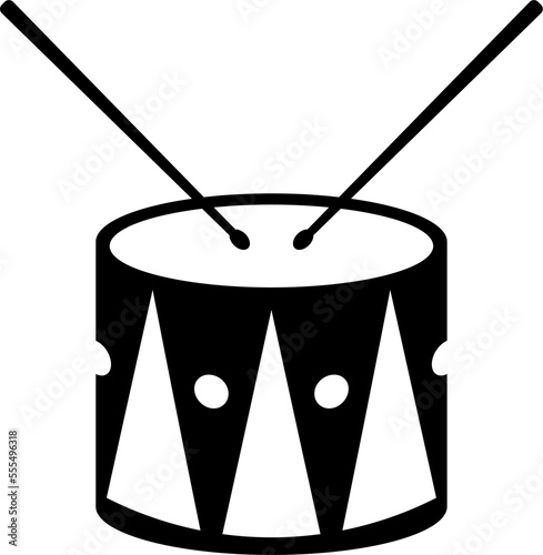 Drum with drumsticks