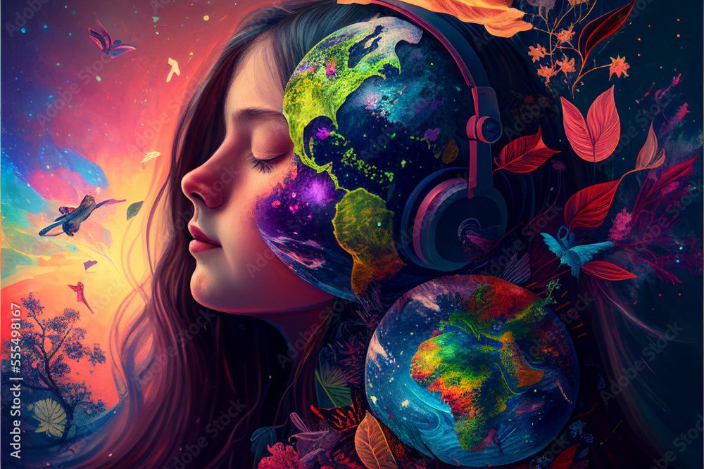 © Ivan - Concept of mental health, ecology, peace. Humanity's connection to nature.