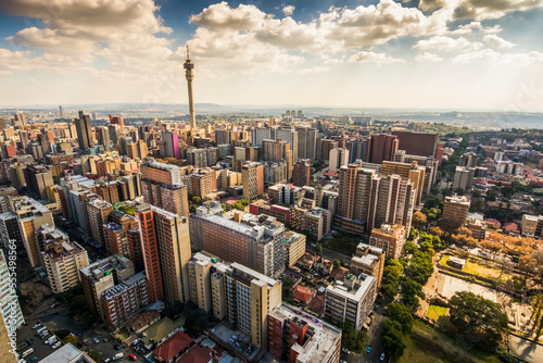 View over Johannesburg from Hillbrow; Hillbrow, Johannesburg, Gauteng, South Africa photo