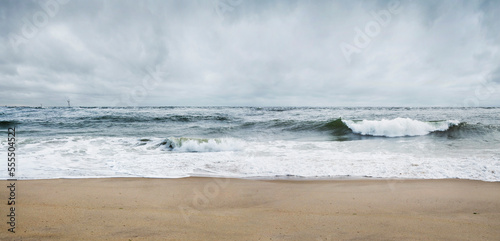 Beach and Approaching Hurricane Sandy, Point Pleasant, New Jersey, USA photo