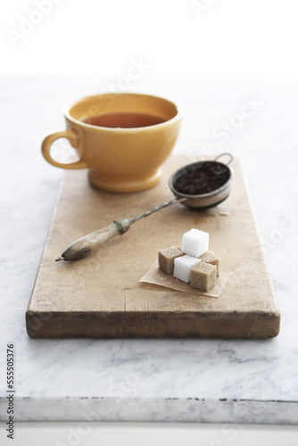 Tea Cup and Tea Strainer photo