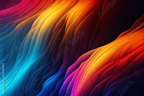 Abstract Colorful Rainbow Background, Desktop Picture of Swirls, Waves, Stripes
