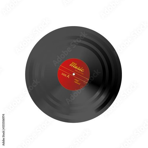 vinyl record isolated on white background