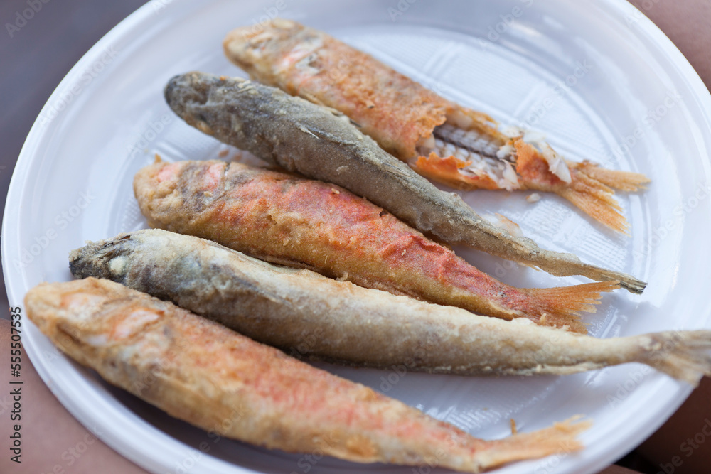 Fried Sardines, Pantelleria, Province of Trapani, Sicily, Italy Fried Sardines, Pantelleria, Province of Trapani, Sicily, Italy