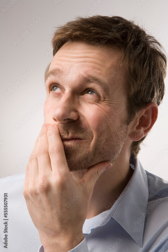 Portrait of Man Thinking Portrait of Man Thinking