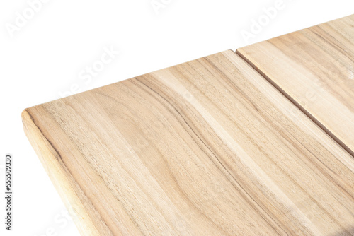 Wooden boards  a board with a seamed edge for building a house and interior decoration  on an isolated white