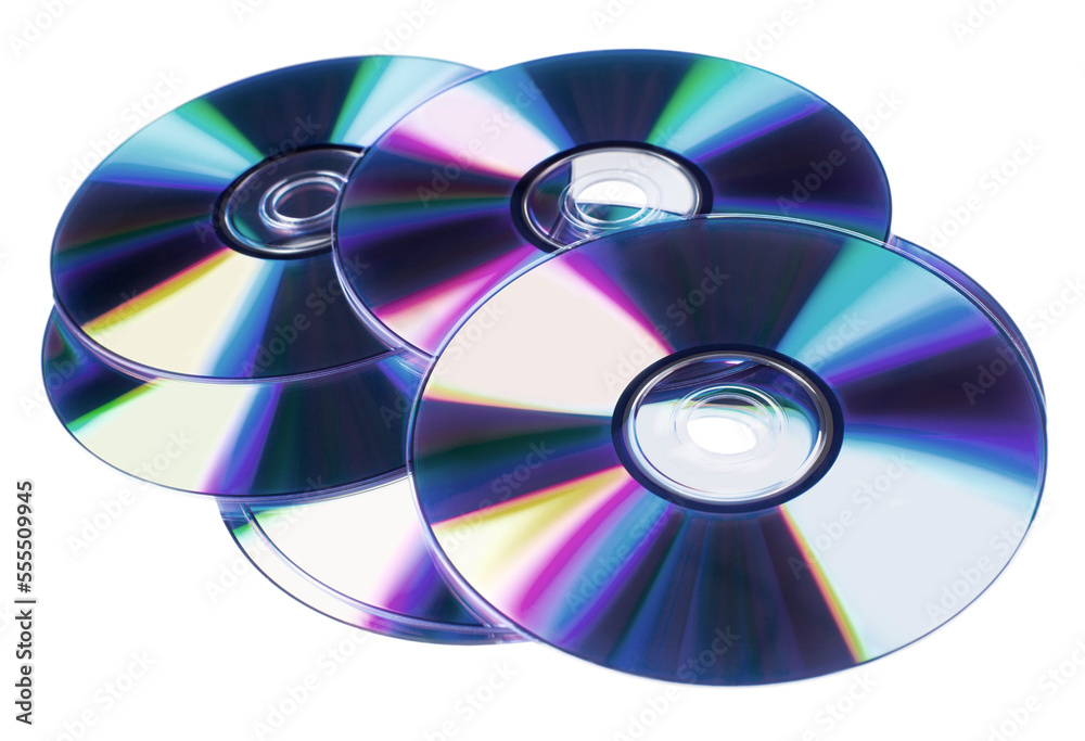 Many CD's isolated on the white background Many CD's isolated on the white background