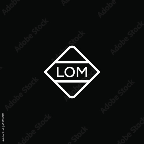 LOM 2 letter design for logo and icon.LOM monogram logo.vector illustration