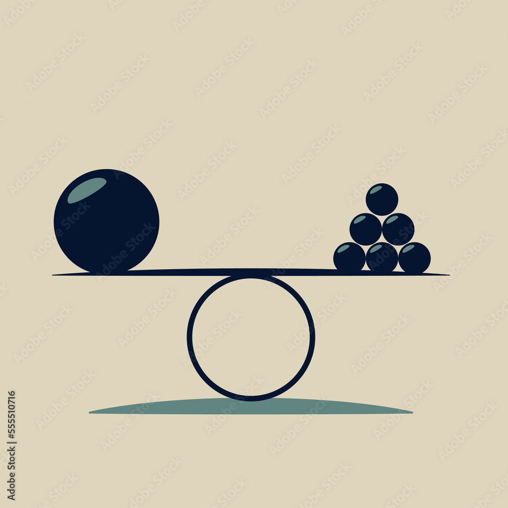 Professionally designed the art of balance of power and equal power on