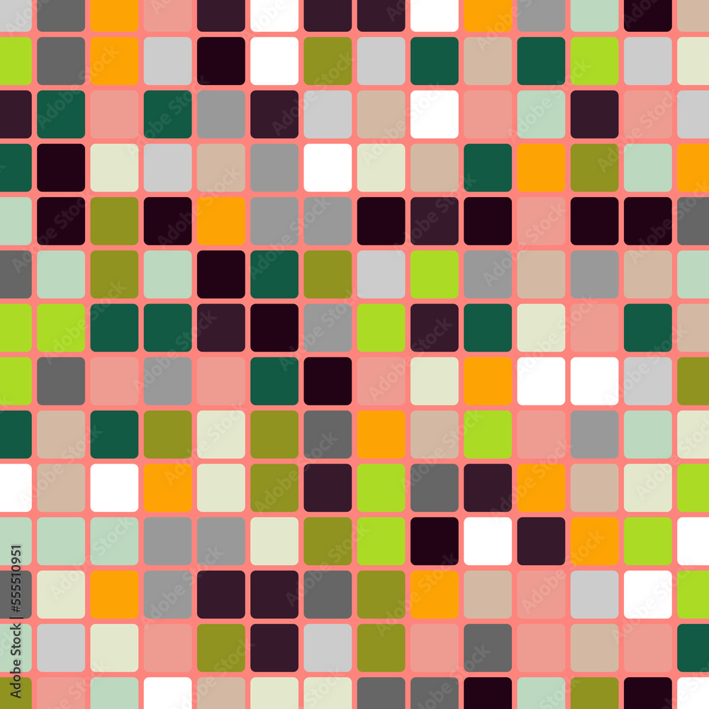 Color checkered squares background abstract illustration