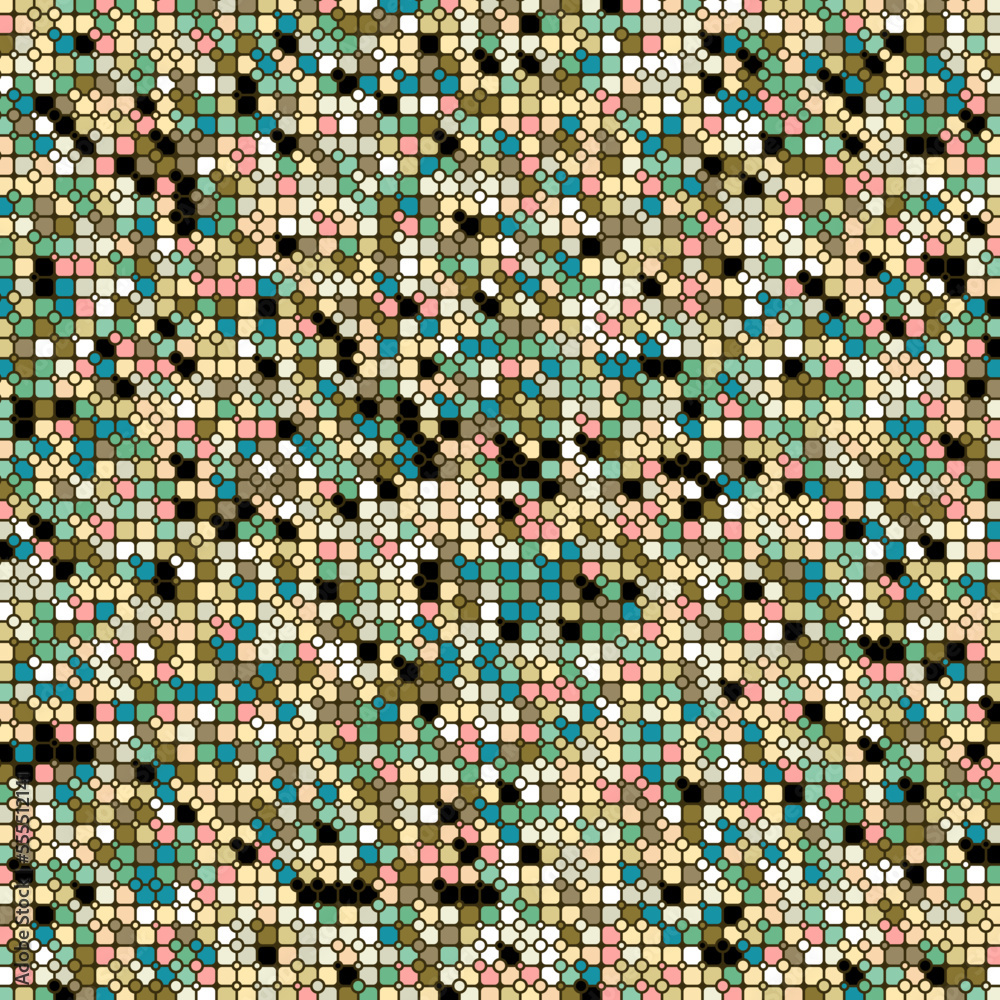 Fototapeta premium Color checkered squares background abstract illustration