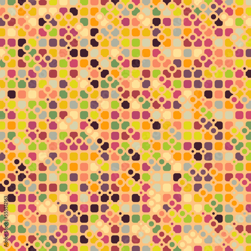 Fototapeta Naklejka Na Ścianę i Meble -  Color checkered squares background abstract illustration