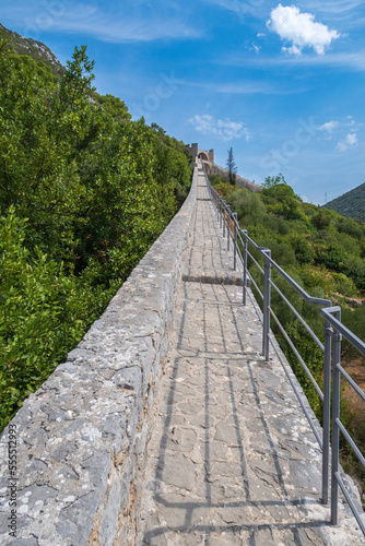 The walls of Ston in Croatia in Europe