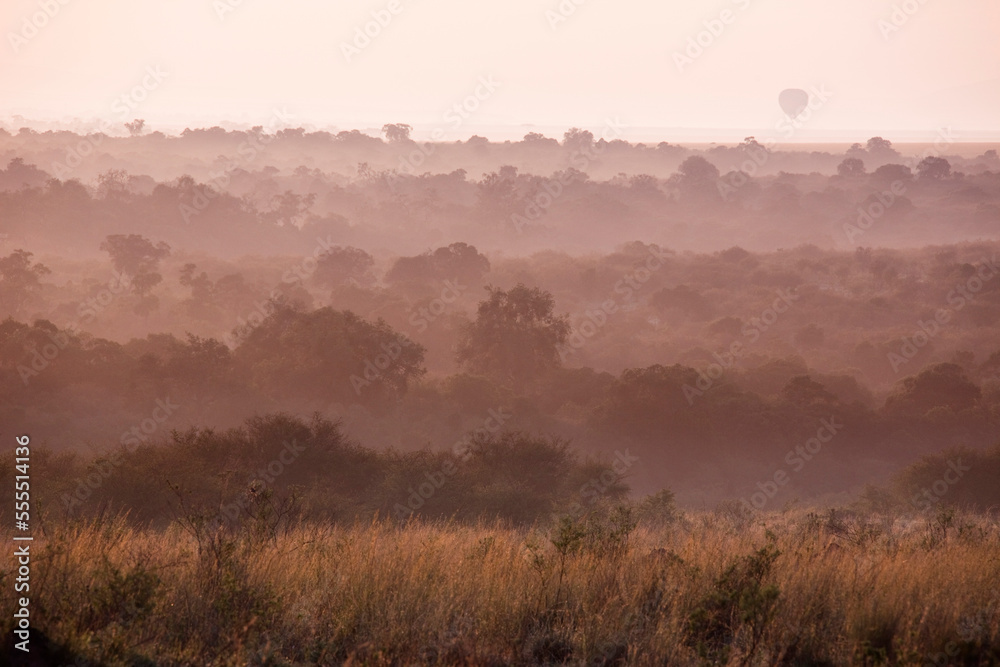 Hot Air Balloon over Masai Mara National Reserve, Kenya Hot Air Balloon over Masai Mara National Reserve, Kenya