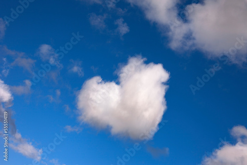 Digitally Altered Heart-Shaped Cloud photo