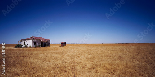Deserted Farmhouse on Open Plain, Australia photo