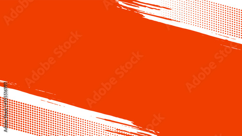 Grunge abstract background with halftone and paint brush effect texture 