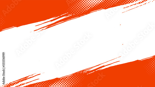 Grunge abstract background with halftone and paint brush effect texture 