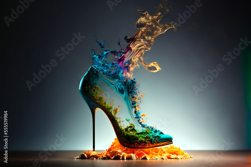 Fotografiet Abstract high heel women shoes
