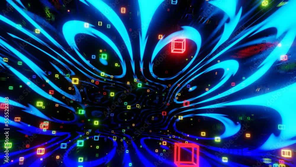 Vj loop neon room. Night club bright neon style bg. Mirror room with neon light. Abstract festive bg with bright reflection. Dark room disco lights. Seamless looped bg with neon light. Vj loop neon room. Night club bright neon style bg. Mirror room with neon light. Abstract festive bg with bright reflection. Dark room disco lights. Seamless looped bg with neon light.