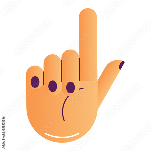 Isolated colored hand gesture icon Vector