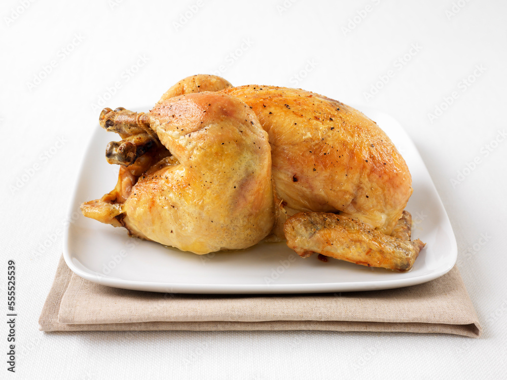 Roast Chicken on Platter Roast Chicken on Platter