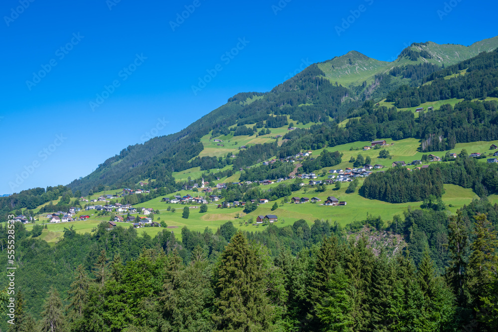 Obraz premium Village of Thueringerberg, Walgau in Vorarlberg, Austria
