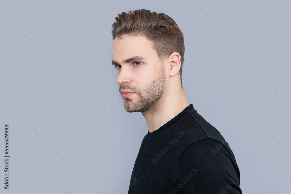 face of caucasian man having stubble. bristle and stubble. portrait of man with stubble in studio. face of caucasian man having stubble. bristle and stubble. portrait of man with stubble in studio.