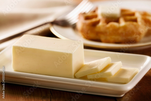 Close-up of Butter and Waffles photo