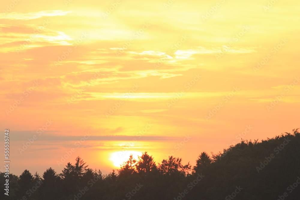 Fototapeta premium Sunset in Kiel Canal Germany
