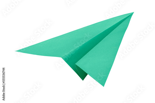Colorful colored plane origami from the paper photo
