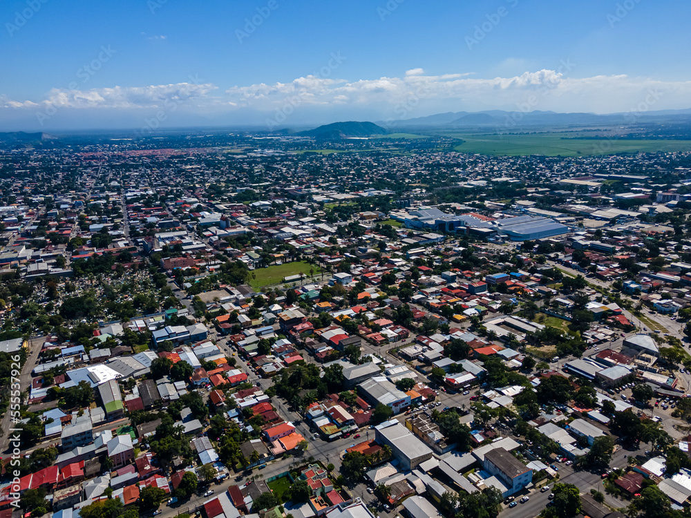 Beautiful aerial view of the City of San Salvador, capital of El Salvador - Its cathedrals and buildings Beautiful aerial view of the City of San Salvador, capital of El Salvador - Its cathedrals and buildings