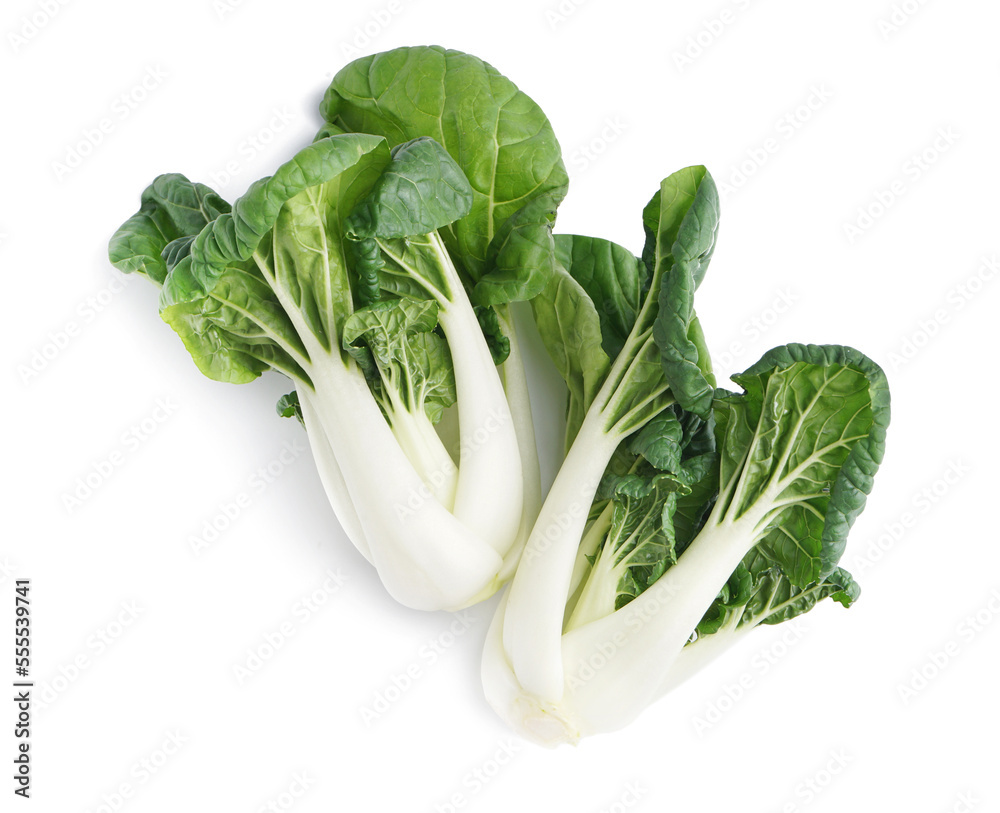 Fresh pak choi cabbage on white background Fresh pak choi cabbage on white background