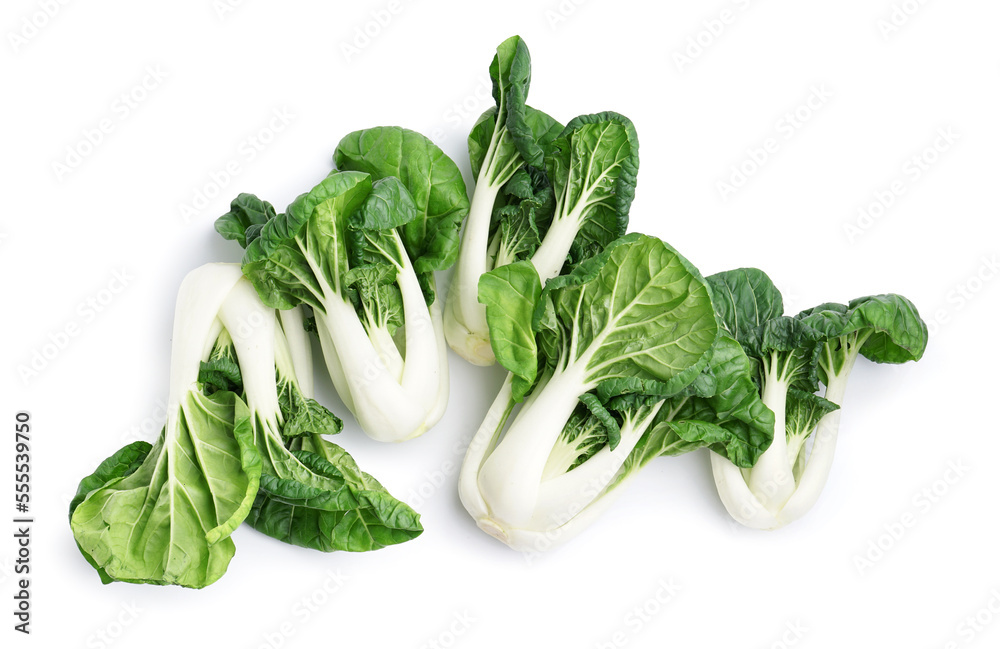 Fresh pak choi cabbage on white background Fresh pak choi cabbage on white background