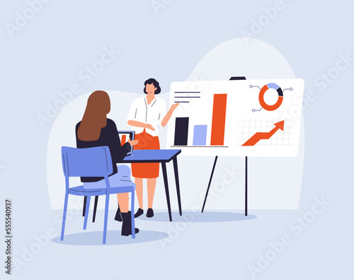 Business development isolated cartoon vector illustrations set. Diverse people discussing business plan, brainstorm