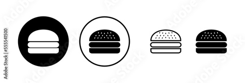 Burger icon vector illustration. burger sign and symbol. hamburger
