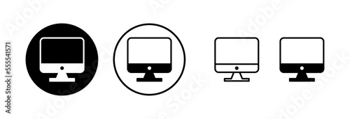 Computer icon vector illustration. computer monitor sign and symbol