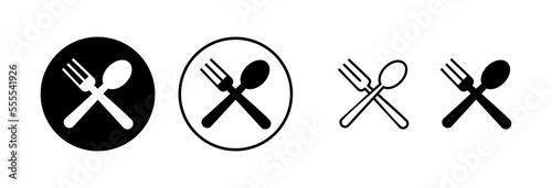 spoon and fork icon vector illustration. spoon, fork and knife icon vector. restaurant sign and symbol