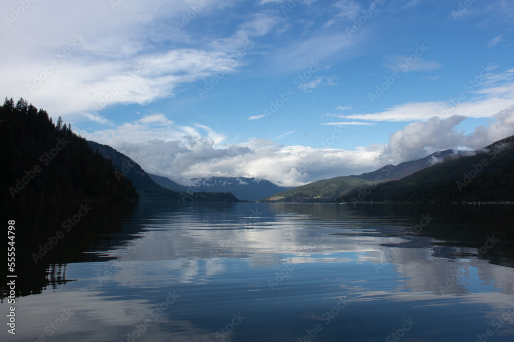 Lake and mountains