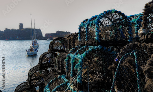 lobster pots on the dock photo