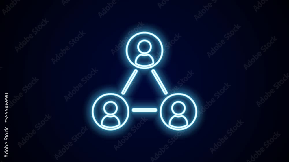 Glowing neon line Meeting icon isolated on black background. Business team meeting, discussion concept, analysis, content strategy. Presentation conference. 4K Video motion graphic animation Glowing neon line Meeting icon isolated on black background. Business team meeting, discussion concept, analysis, content strategy. Presentation conference. 4K Video motion graphic animation