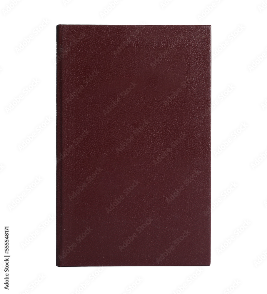 Closed old hardcover book isolated on white Closed old hardcover book isolated on white