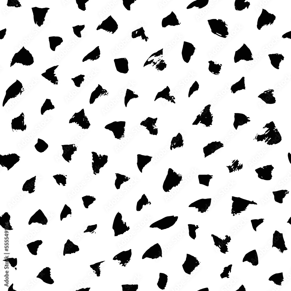 Hand drawn brush strokes seamless pattern