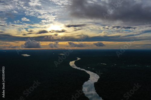 Sunset over the Zacambu river