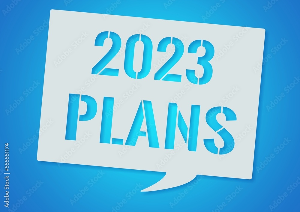 2023 plans concept on color background