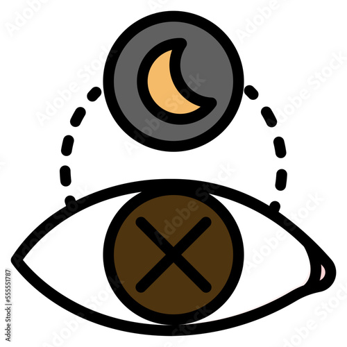 blindness line icon