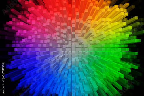  abstract gradient spectrum rgb effect cool background. gradual change of color, geometry banner and wallpaper for post of designer websites ideas. Futuristic details. Mockup. LGBT symbol rainbo